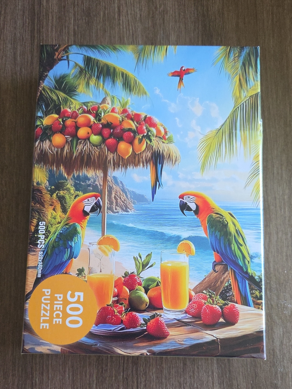 Tropical Parrot 500-Piece Jigsaw Puzzle - Multicolor